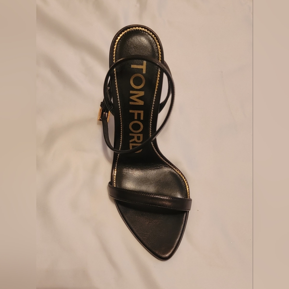 Tom Ford Padlock Pointy Naked Sandal Leather.. NEVER WORN NEW W TAGS